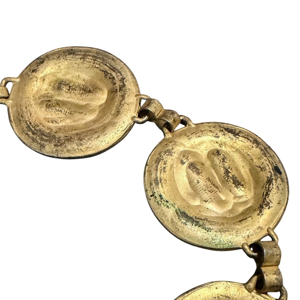 Vintage The Limited Sun Face Medallion Belt Metal 90s Y2K Celestial Astrology - Picture 12 of 14